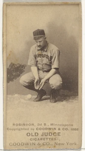 Myers C. Robinson, 3rd Base, Minneapolis, from the Old Judge series (N172) for Old Judge Cigarettes by Goodwin & Company, photograph, 1888