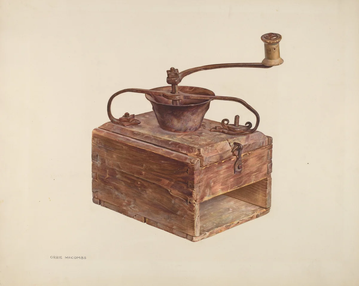 Coffee Grinder by Orrie McCombs, index of american design, 1940