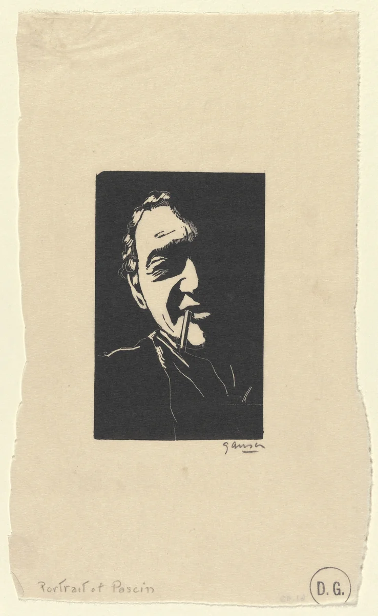 Portrait of Pascin by Emil Ganso, print, 1931