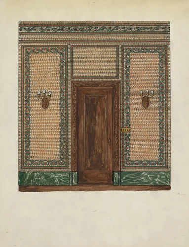 Marble Mosaic Wall by Ellen Duncan, index of american design, 1936