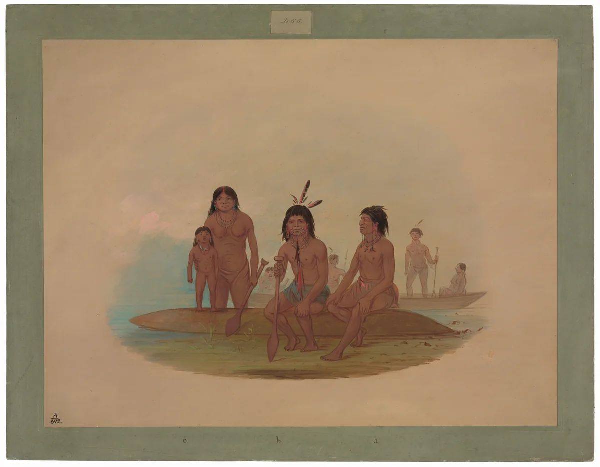 Marahua Indians by George Catlin, painting, 1854-1869