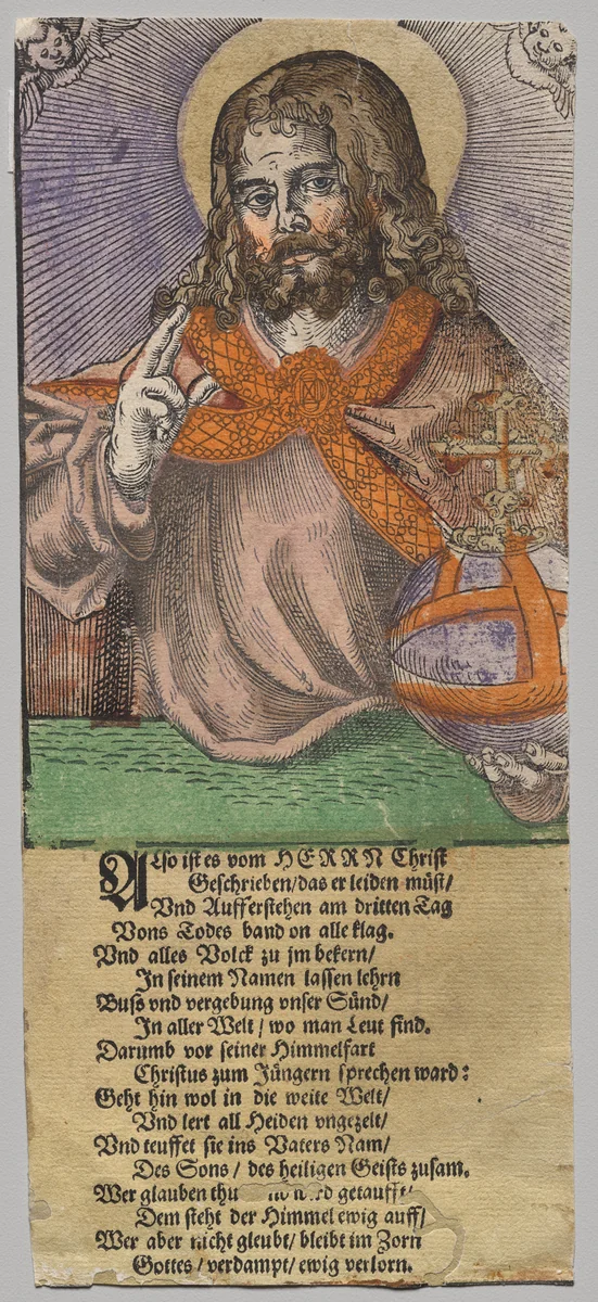 Christ from Christ, the Apostles, and Saint Paul by Lucas Cranach, print, 1563-1564