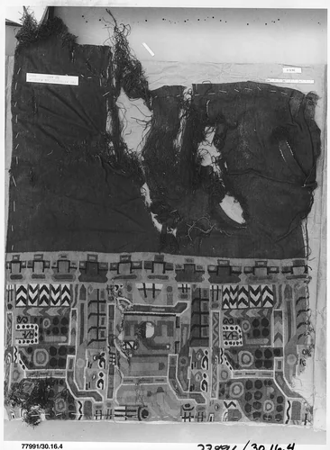 Tunic fragment by Wari artist, textile, 650-1000