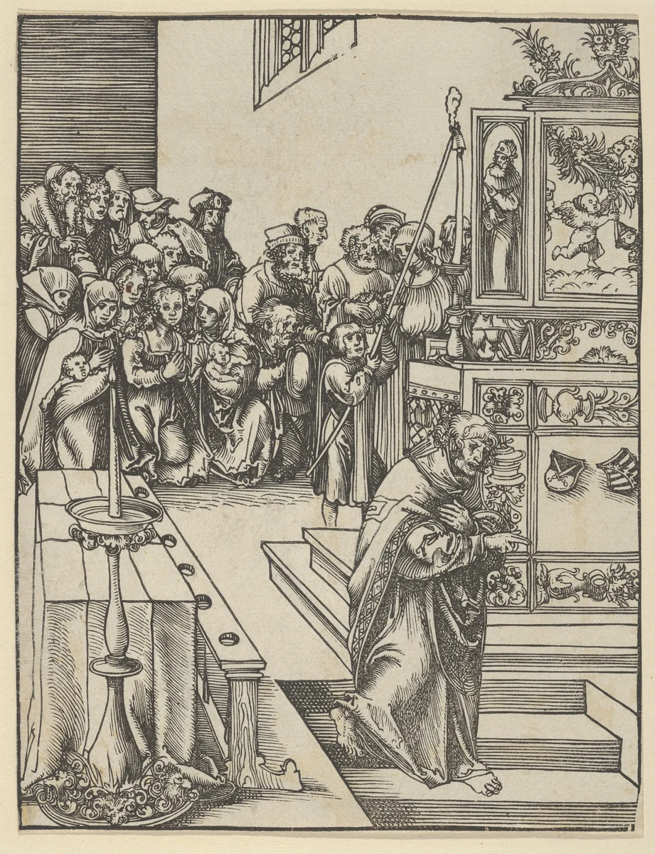 John from the Martyrdom of the Twelve Apostles by Lucas Cranach, print, 1472-1553
