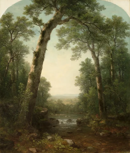 Forest Stream with Vista by Asher Brown Durand, painting, 1872
