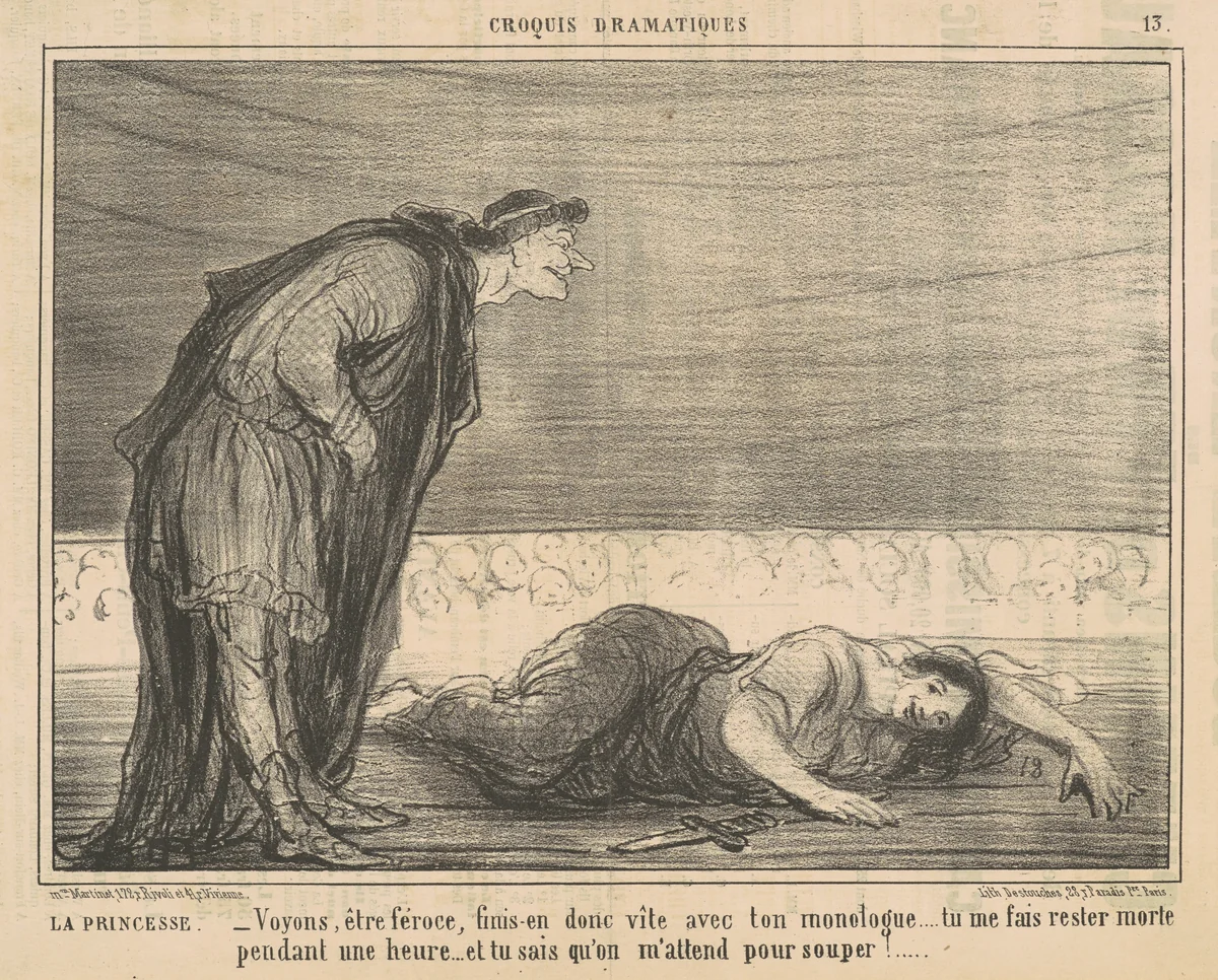 La princesse by Honoré Daumier, print, 1857