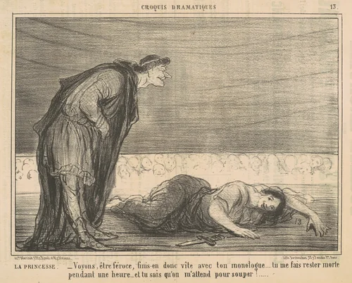 La princesse by Honoré Daumier, print, 1857