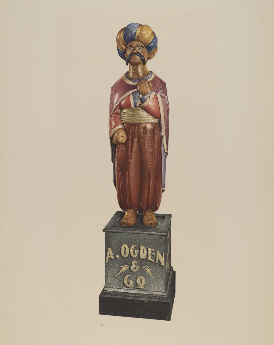 Cigar Store Figure by Robert Pohle, index of american design, 1935-1942