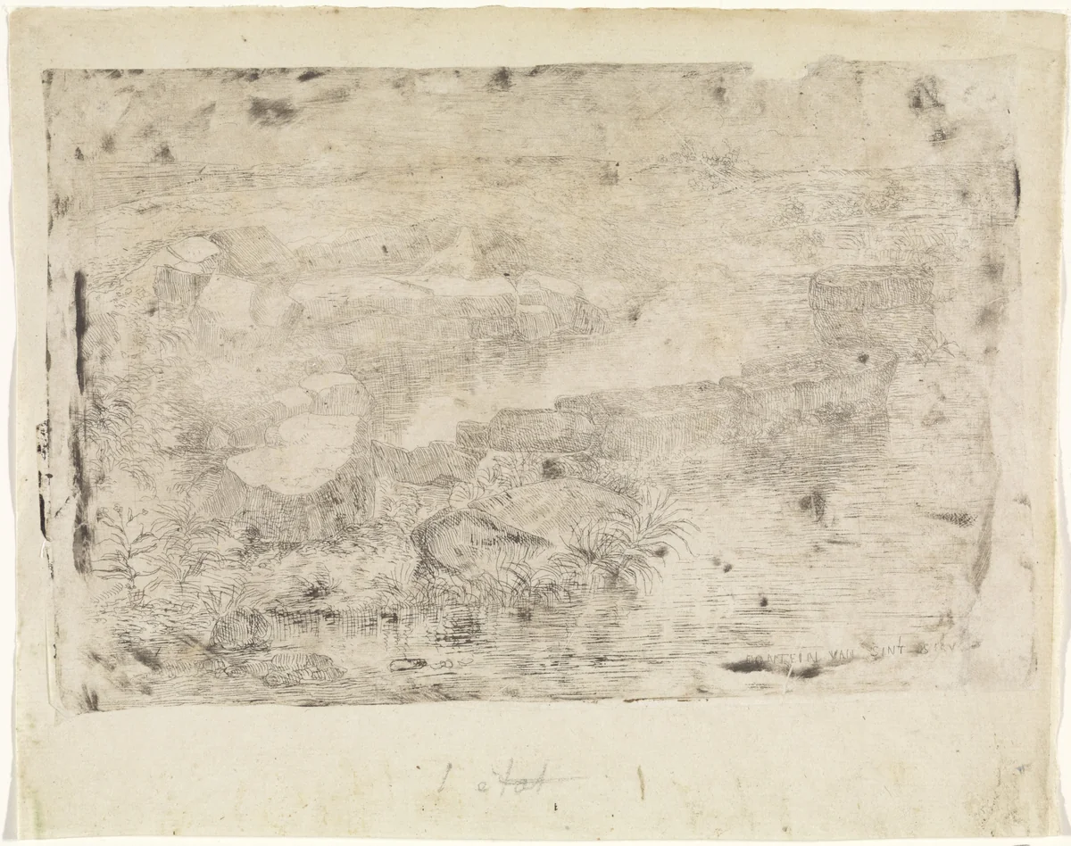 De fontein van Sint Servaas, Maastricht by Alexander Schaepkens, print, 1830-1899