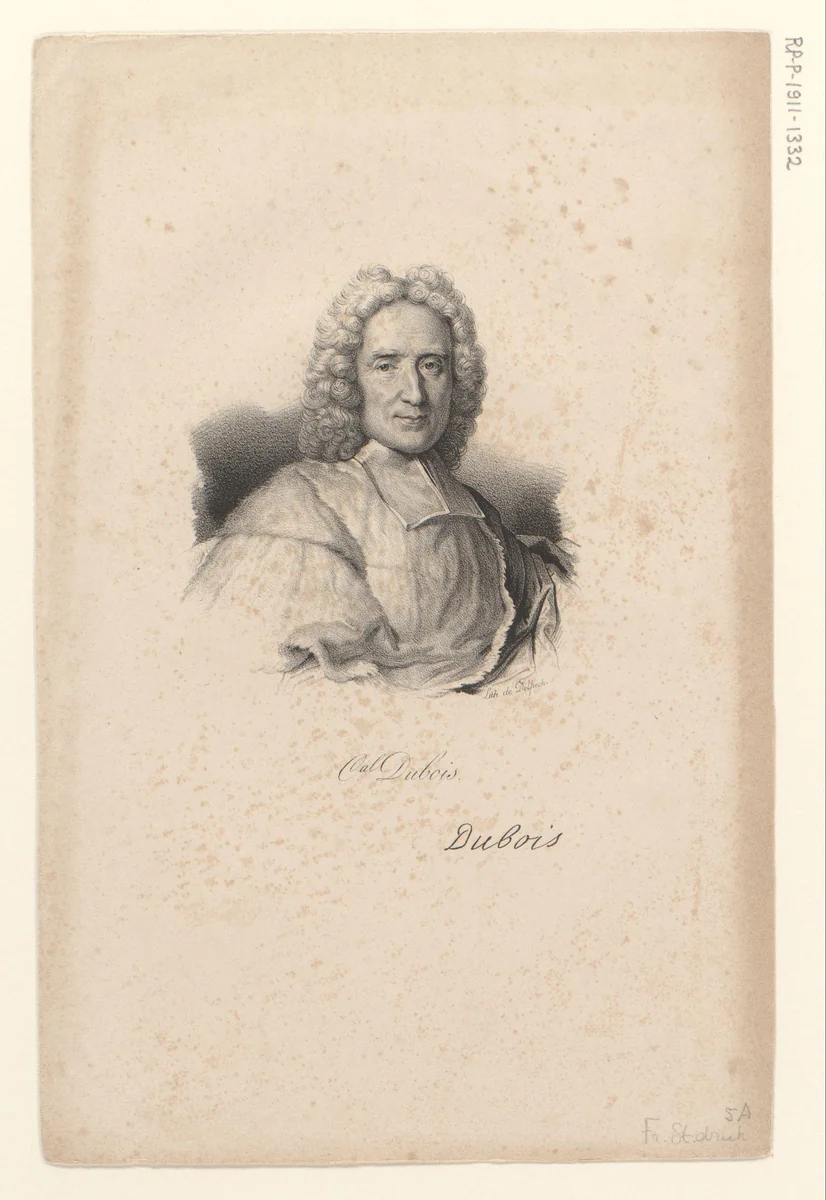 Portret van Guillaume kardinaal Dubois by anonymous, print, 1818-1842