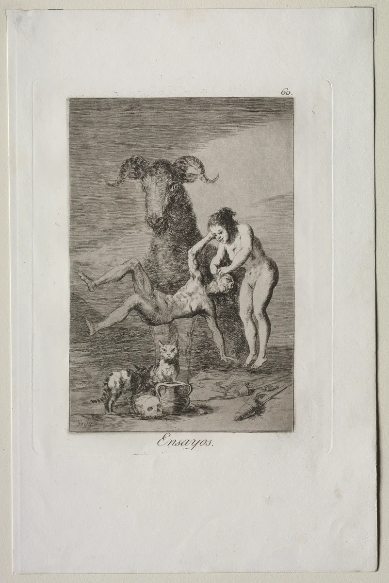 Trials, Plate 60 by Francisco de Goya, print, 1799