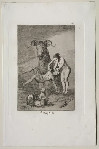 Trials, Plate 60 by Francisco de Goya, print, 1799