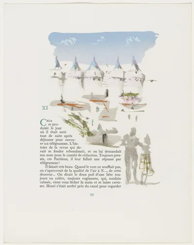 In-text plate (page 99) from Mille Regrets (A Thousand Regrets) by Christian Bérard, illustrated book, 1947