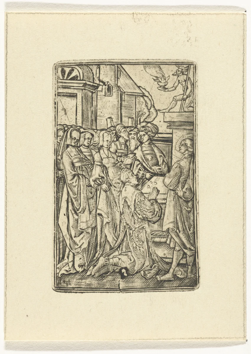 Afgoderij van Salomon by anonymous, print, 1500-1600