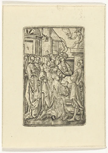 Afgoderij van Salomon by anonymous, print, 1500-1600