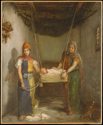 Scene in the Jewish Quarter of Constantine by Théodore Chassériau, painting, 1851
