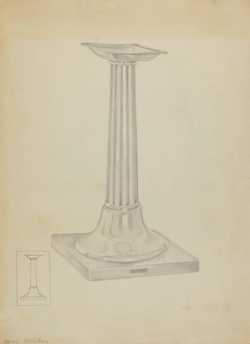 Silver Candle Stand by Isidore Steinberg, index of american design, 1936