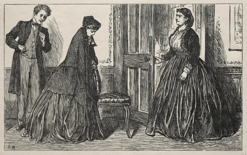 The Other Mrs. Johnson by George Du Maurier, print, 1865