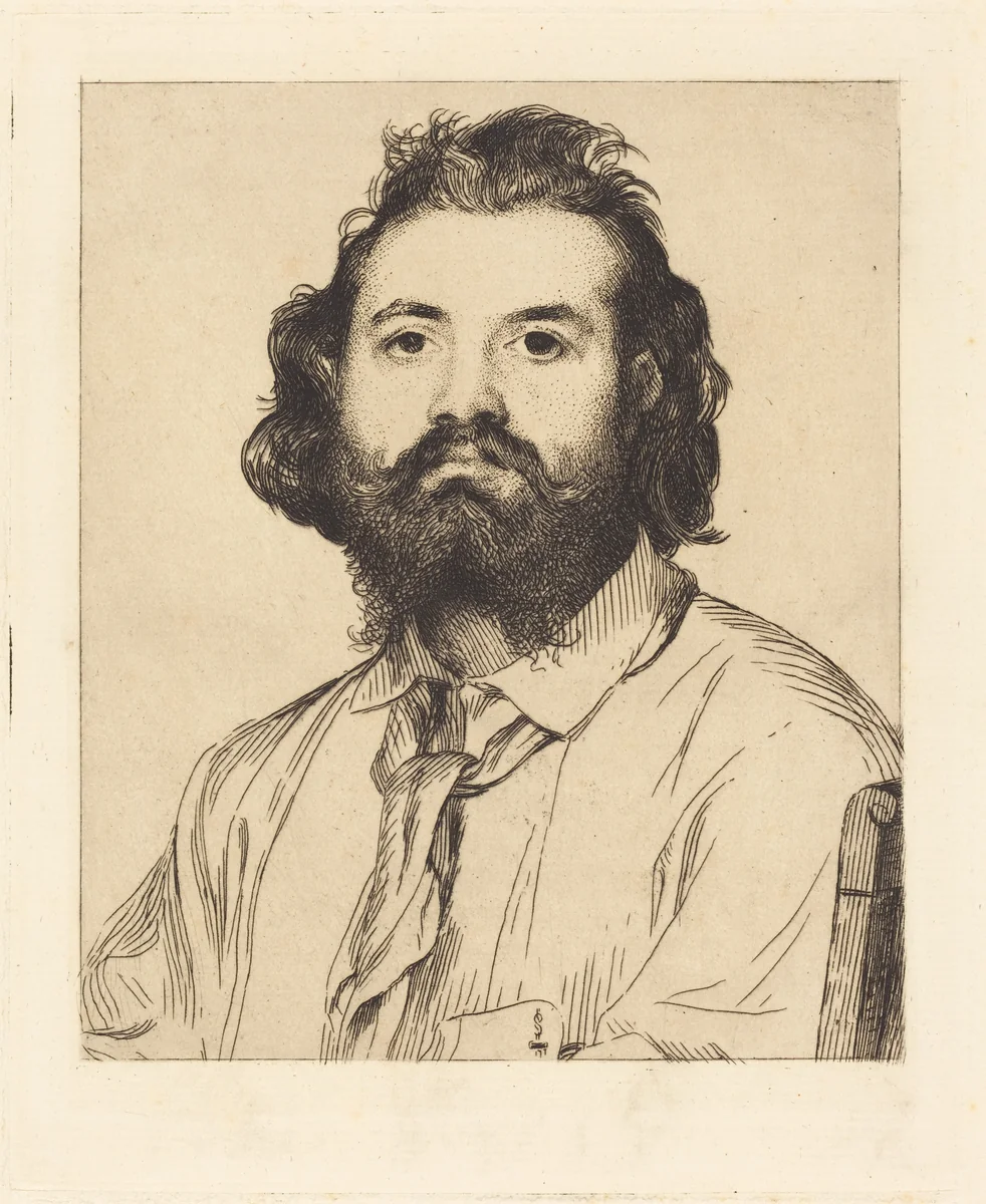 Zacharie Astruc by Félix Bracquemond, print, 1865