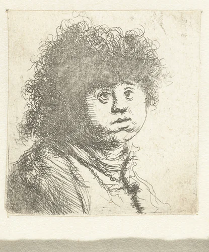 Hoofd van een kind by Jan Lievens, print, 1625-1674