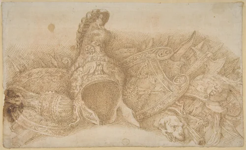 Frieze of Trophies by Polidoro da Caravaggio, drawing, 1510-1900