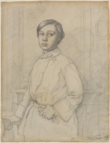 René de Gas [recto] by Edgar Degas, drawing, 1855