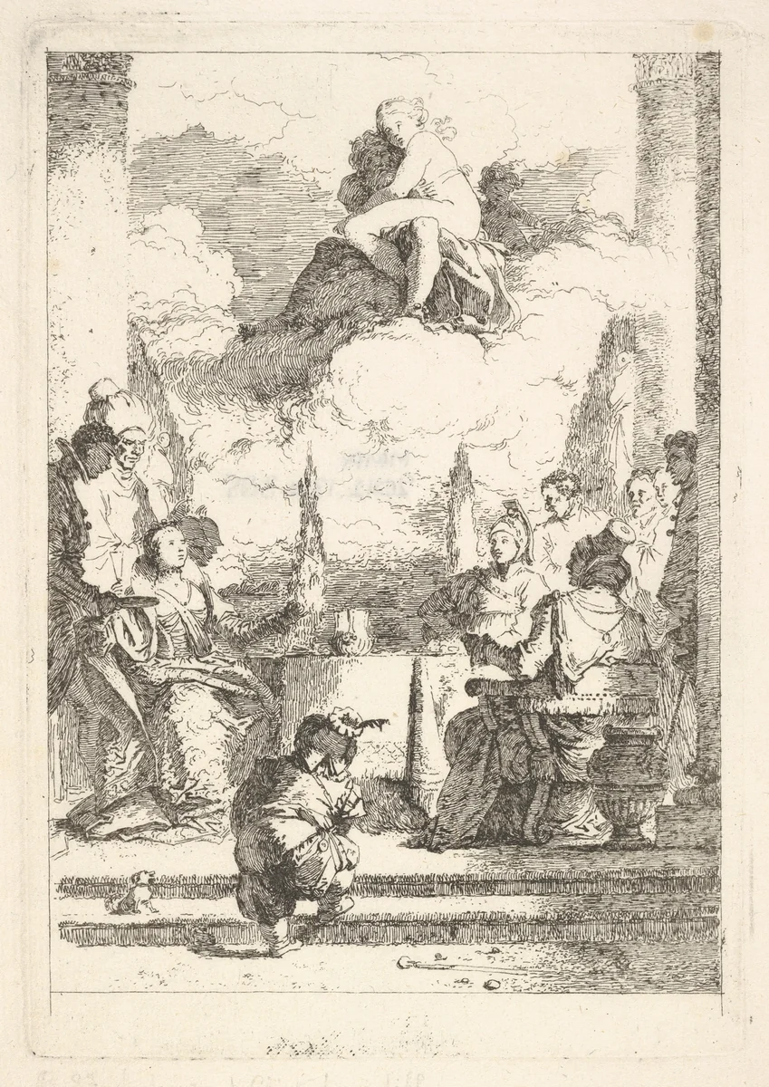 The Banquet of Anthony and Cleopatra by Jean Honoré Fragonard, print, 1759-1769