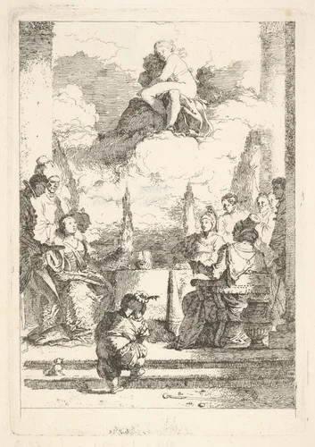 The Banquet of Anthony and Cleopatra by Jean Honoré Fragonard, print, 1759-1769