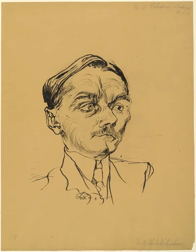Dr. Wilhelm Valentiner by Ludwig Meidner, drawing, 1919