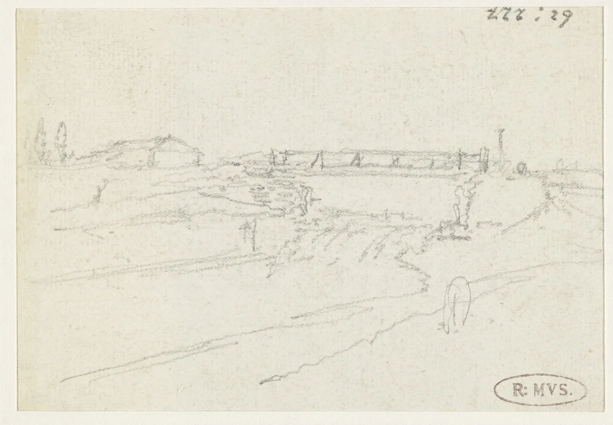 Bruggetje by Georges Michel, drawing, 1773-1843