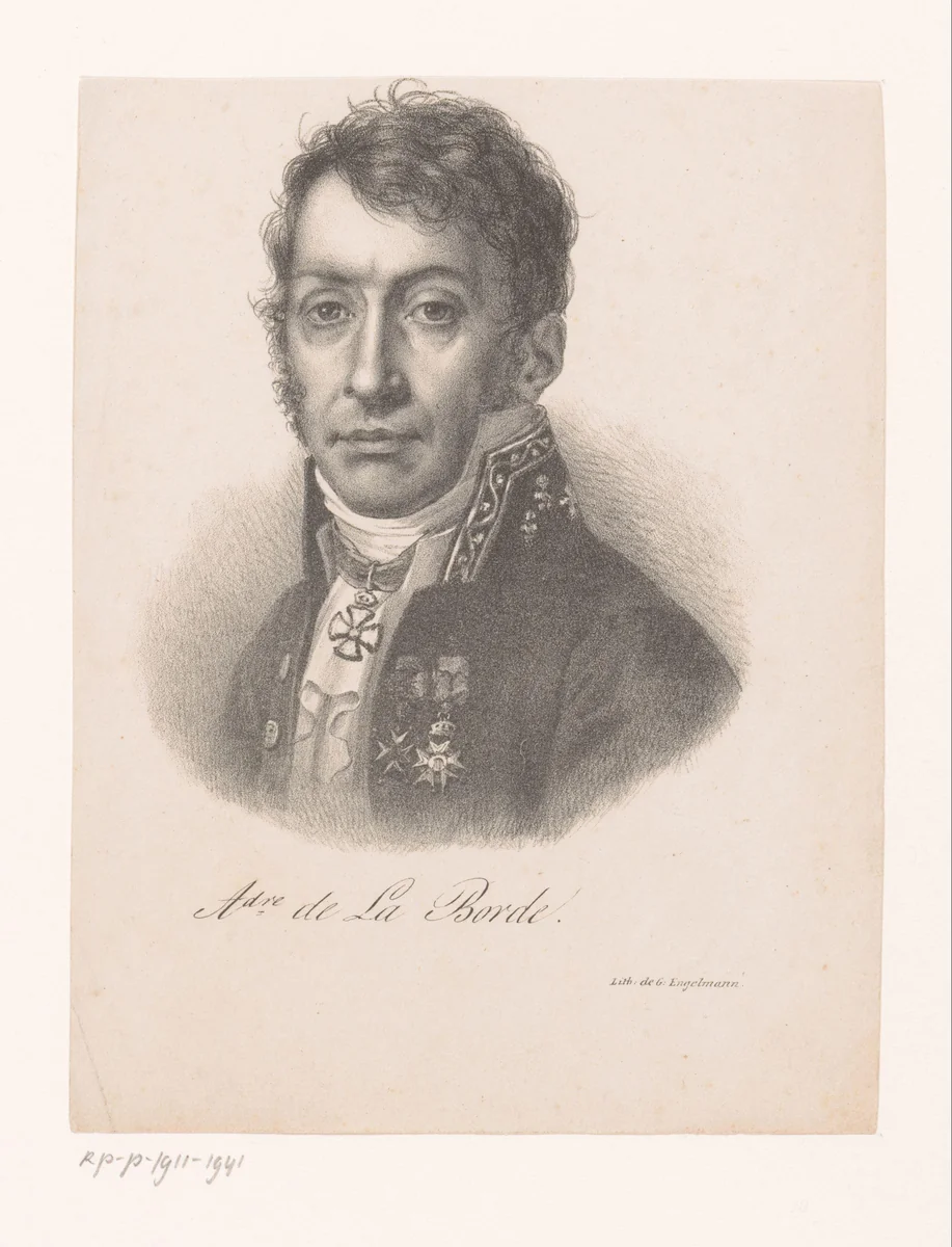 Portret van Alexandre de Laborde by anonymous, print, 1816-1839