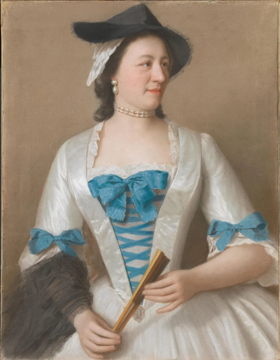 Portrait of Jeanne-Elisabeth Sellon, Lady Tyrell by Jean-Etienne Liotard, drawing, 1746