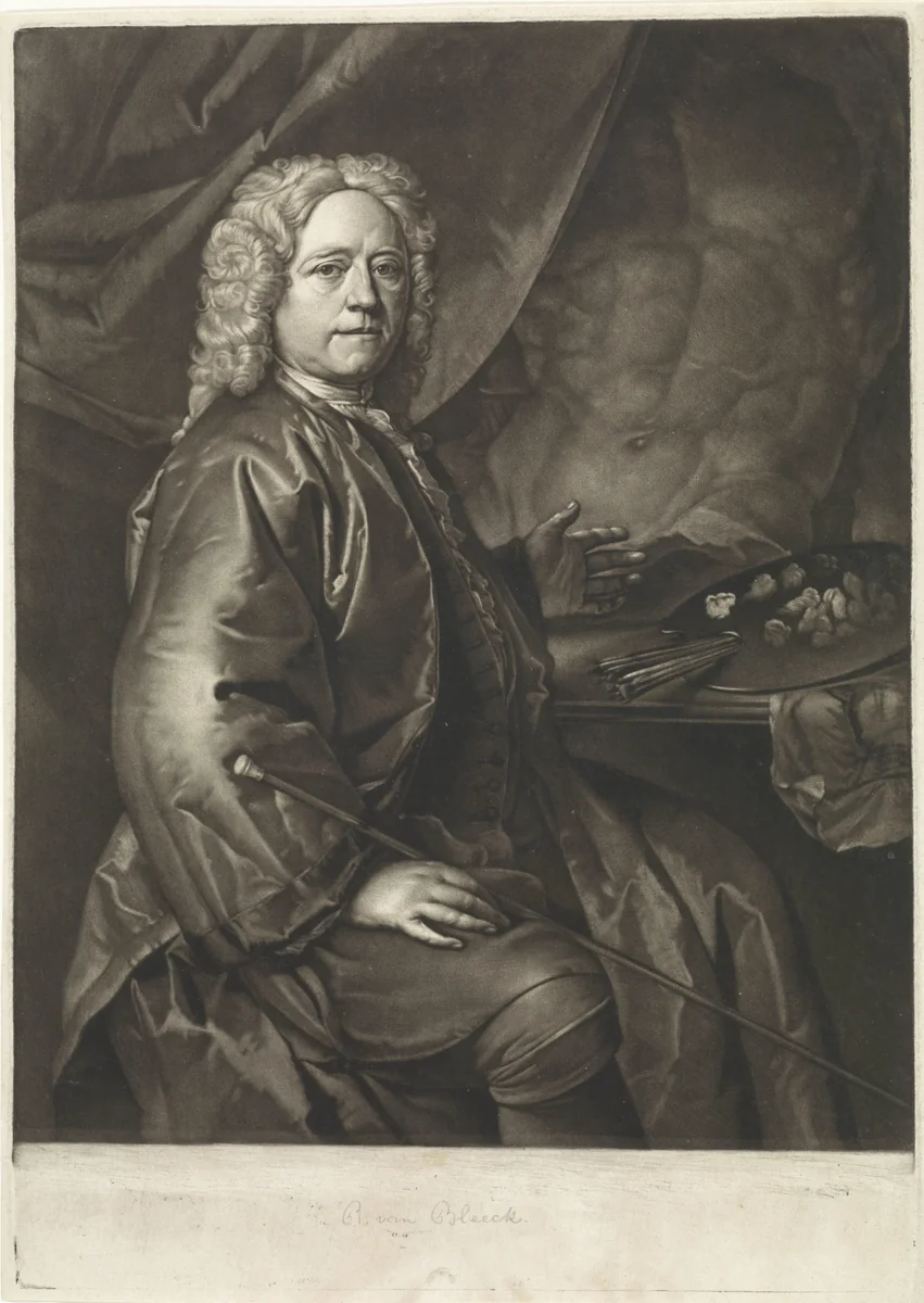 Portret van Richard van Bleeck by Pieter van Bleeck, print, 1735