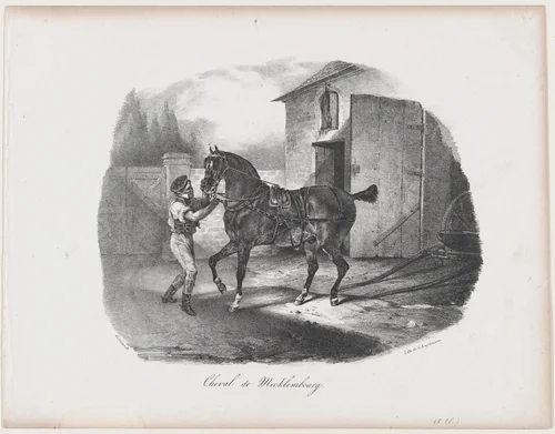 The Horse of Mecklembourg by Théodore Gericault, print, 1822