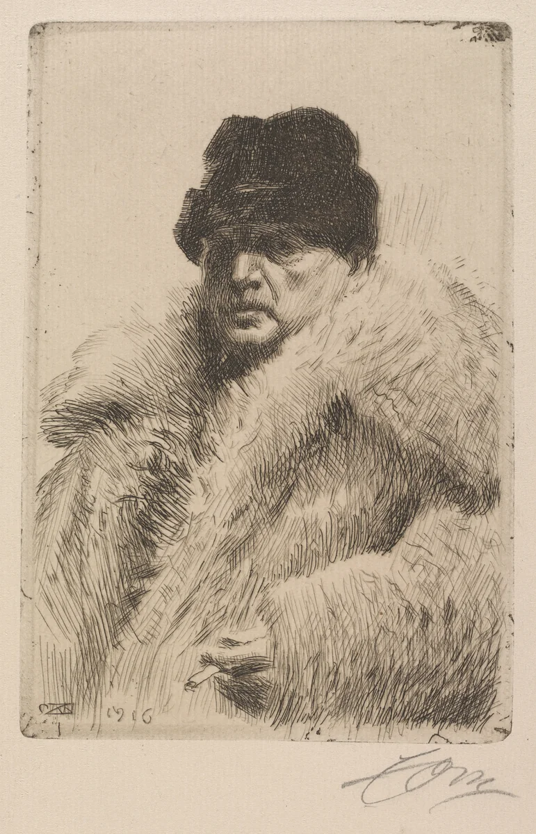 Self-Portrait by Anders Zorn, print, 1916