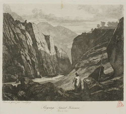 Saint Jerome by Charles-François Daubigny, print, 1840