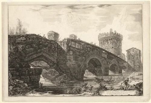 View of Ponte Lugano on the Anio, from Views of Rome by Giovanni Battista Piranesi, print, 1763