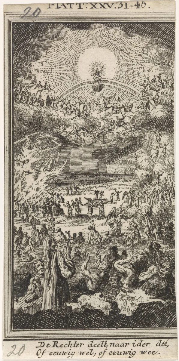 Laatste Oordeel by Jan Luyken, print, 1712