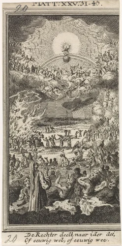 Laatste Oordeel by Jan Luyken, print, 1712
