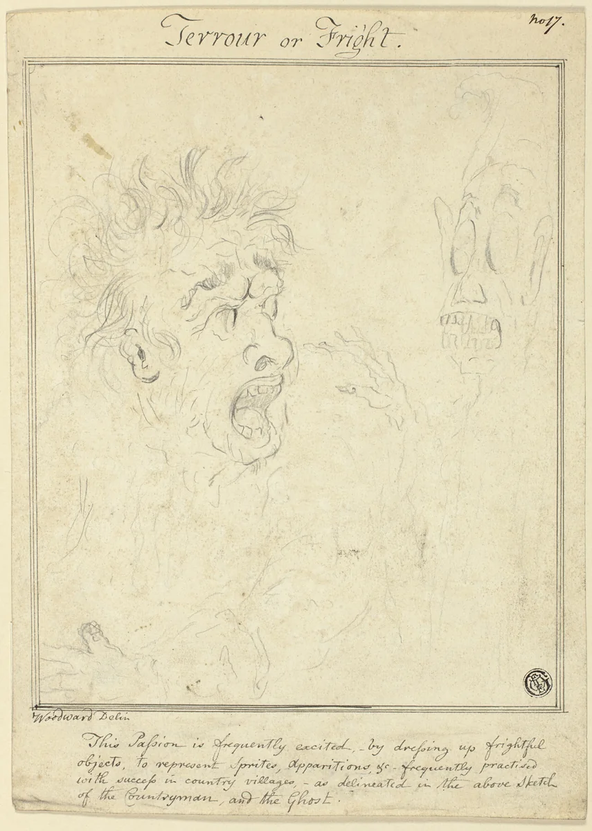 Terror or Fright by George Woodward, drawing, 1770-1809