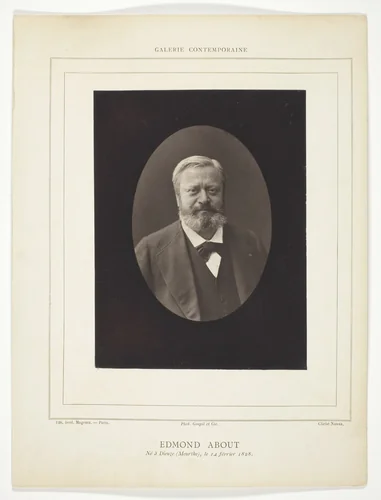 Edmond About by Nadar, photograph, 1853-1879