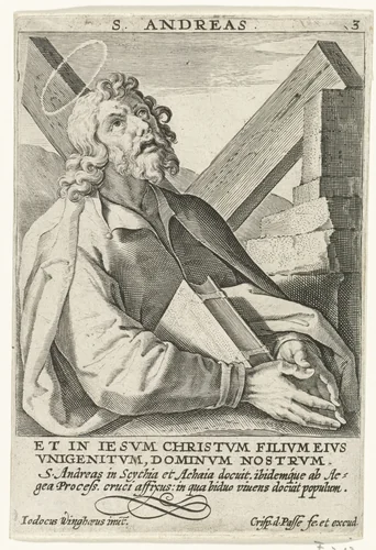 Apostel Andreas by Unknown, print, 1594