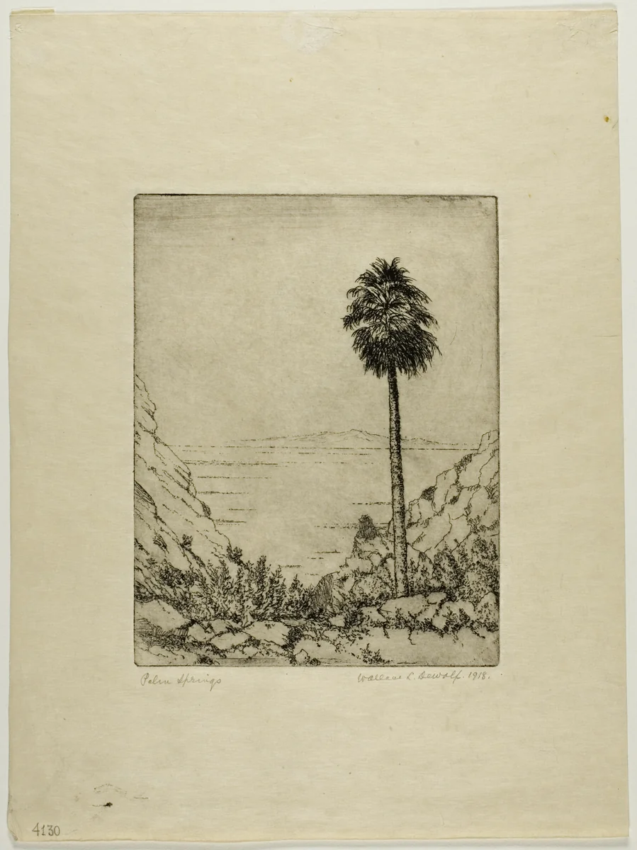Palm Springs by Wallace DeWolf, print, 1918