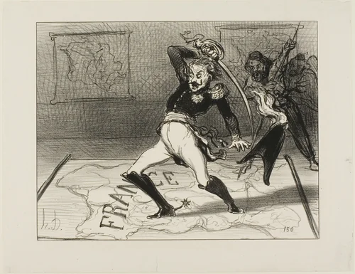 Emperor Nicolas working in his cabinet, plate 94 from Actualités by Honoré-Victorin Daumier, print, 1850