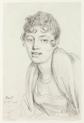 Bust of Angelique Mongez by Jacques-Louis David, drawing, 1806