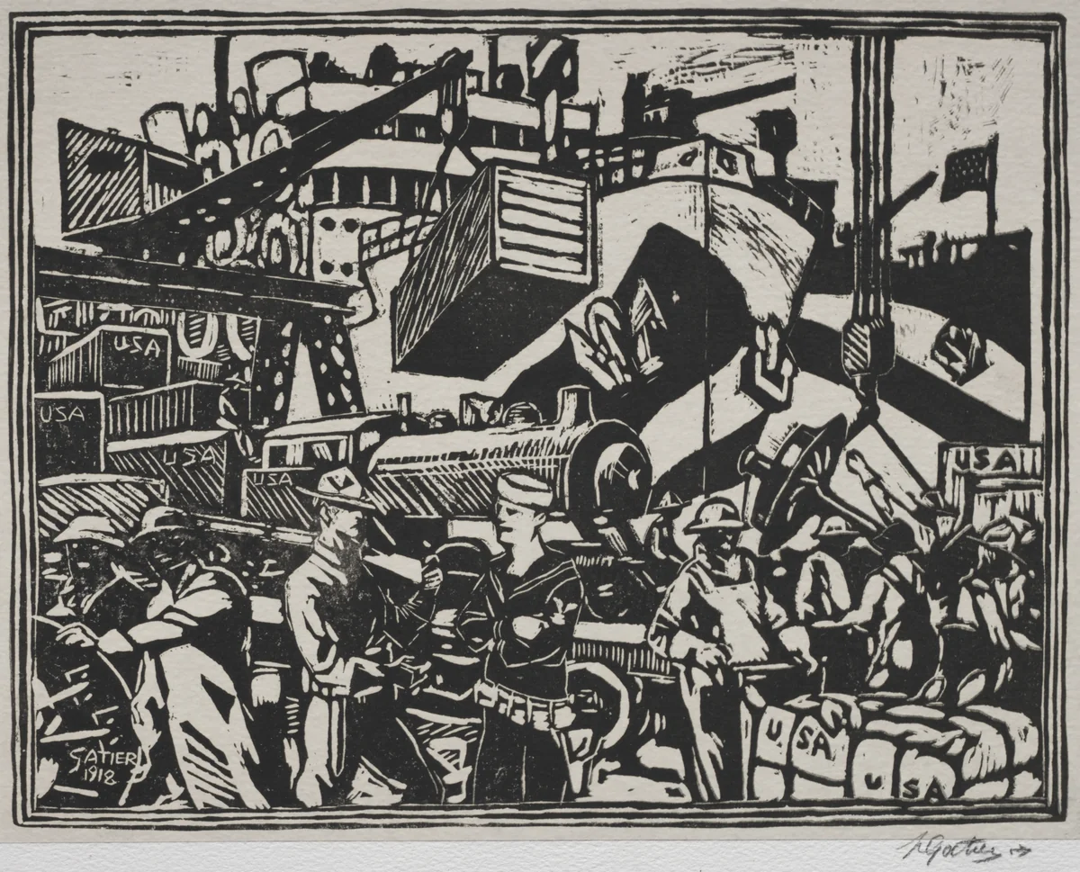 St. Nazaire by Pierre Louis Gatier, print, 1918