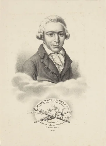 Portret van M. Nieuwenhuyzen by Petrus van den Eynde, print, 1830