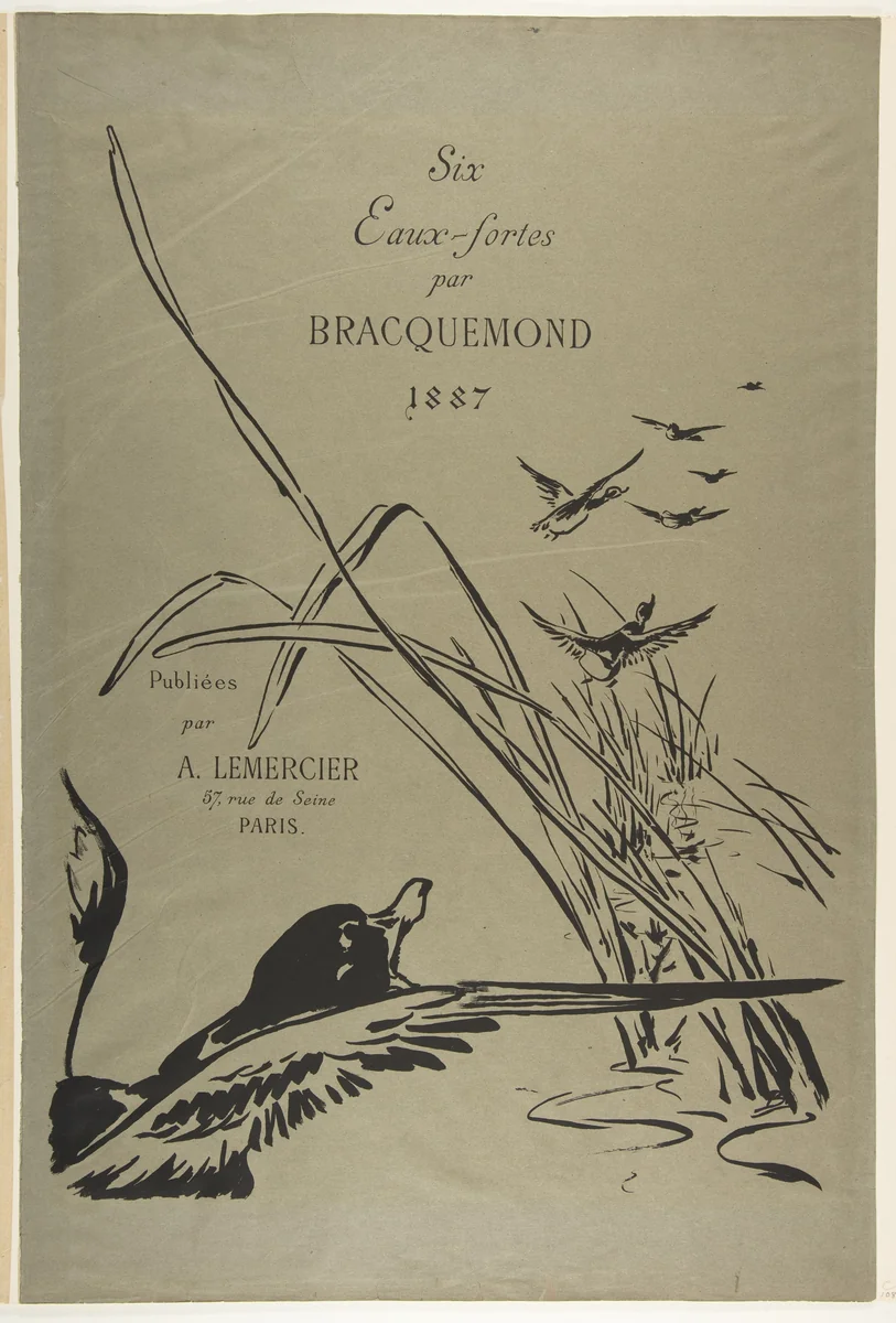 Six Eaux-fortes par Bracquemond by Félix Bracquemond, print, 1887