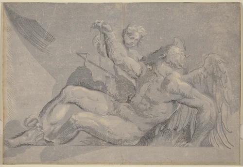 Saturn by Giuseppe Nicolo Vicentino
Giovanni Antonio Pordenone, print, 1525-1530