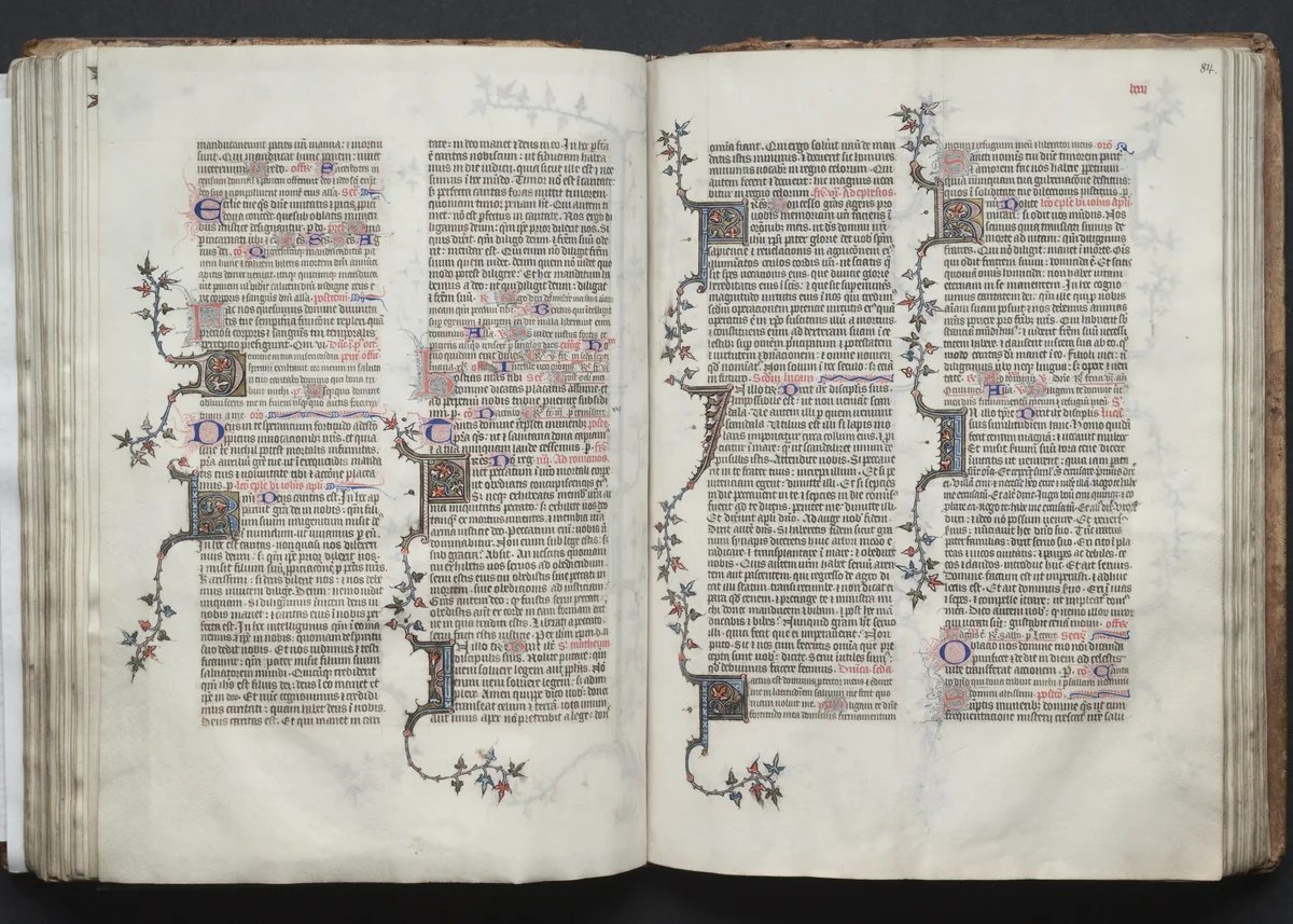 The Gotha Missal: Fol. 84r, Text by Master of the Boqueteaux, book, 1370-1380